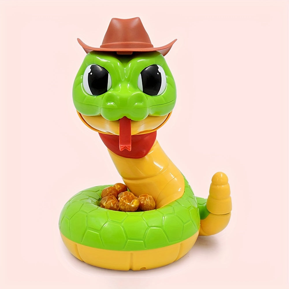 Hilarious Rattlesnake Game - Steal the Golden Coin Before He Strikes, Novelty Green Plastic Toy