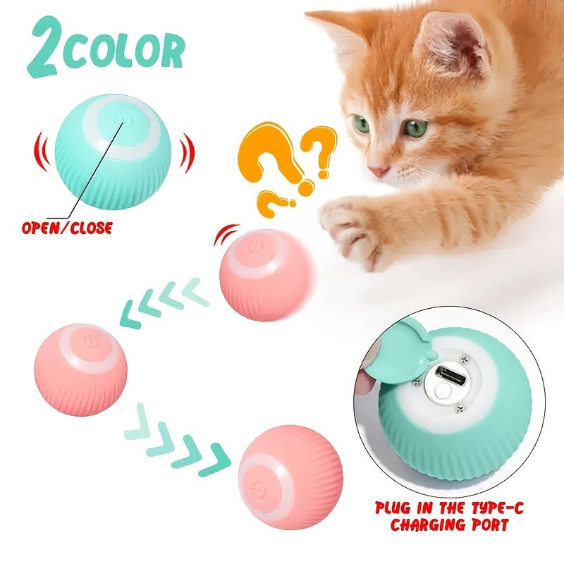 Smart Cat Ball Toy With 150 MAh Bettery: An Automatic Rolling Ball For Hours Of Interactive Fun!