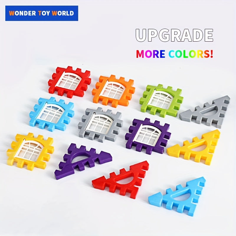 127pcs Kids Building Blocks Set, Educational PP Plastic