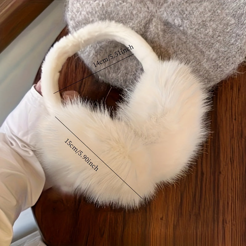 Women's Plush Earmuffs, Windproof Warm Folding Design for Winter Comfort, Perfect for Winter Life