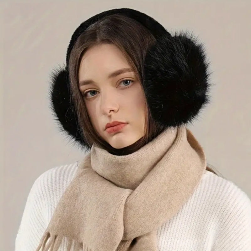 Women's Plush Earmuffs, Windproof Warm Folding Design for Winter Comfort, Perfect for Winter Life