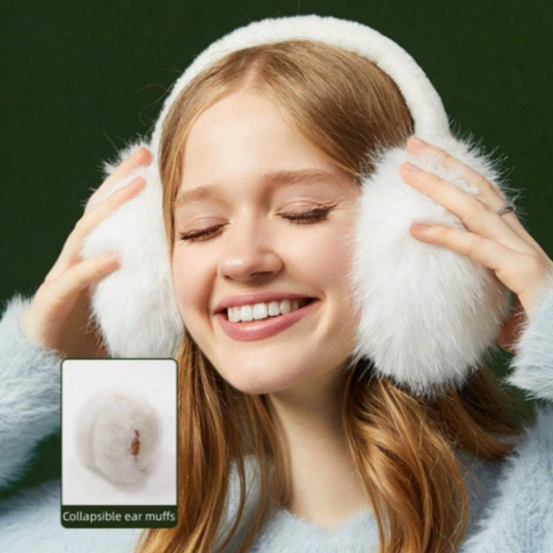 Women's Plush Earmuffs, Windproof Warm Folding Design for Winter Comfort, Perfect for Winter Life