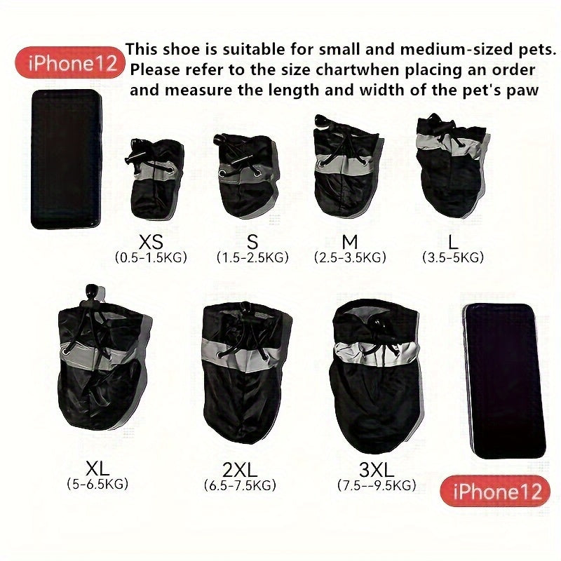 4pcs Water-Resistant Dog Shoes For Small Dogs - Protect Your Pet's Paws And Keep Them Dry