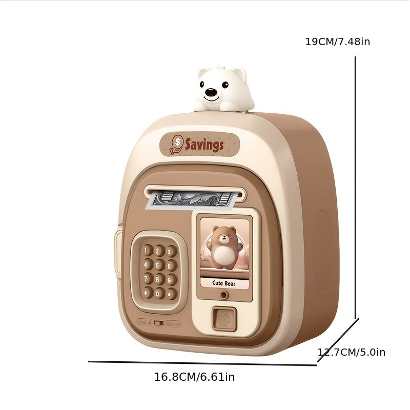 Youngsters' Musical Penny Bank with Fingerprint & Password Security - Smart Electric Savings Box, Novelty Toy Gift