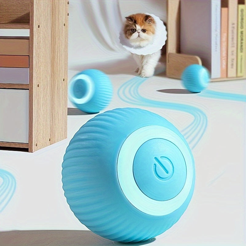 Interactive Electric Rolling Ball Cat Toy - Self-Moving And Smart - Perfect For Playful Kittens And Cats