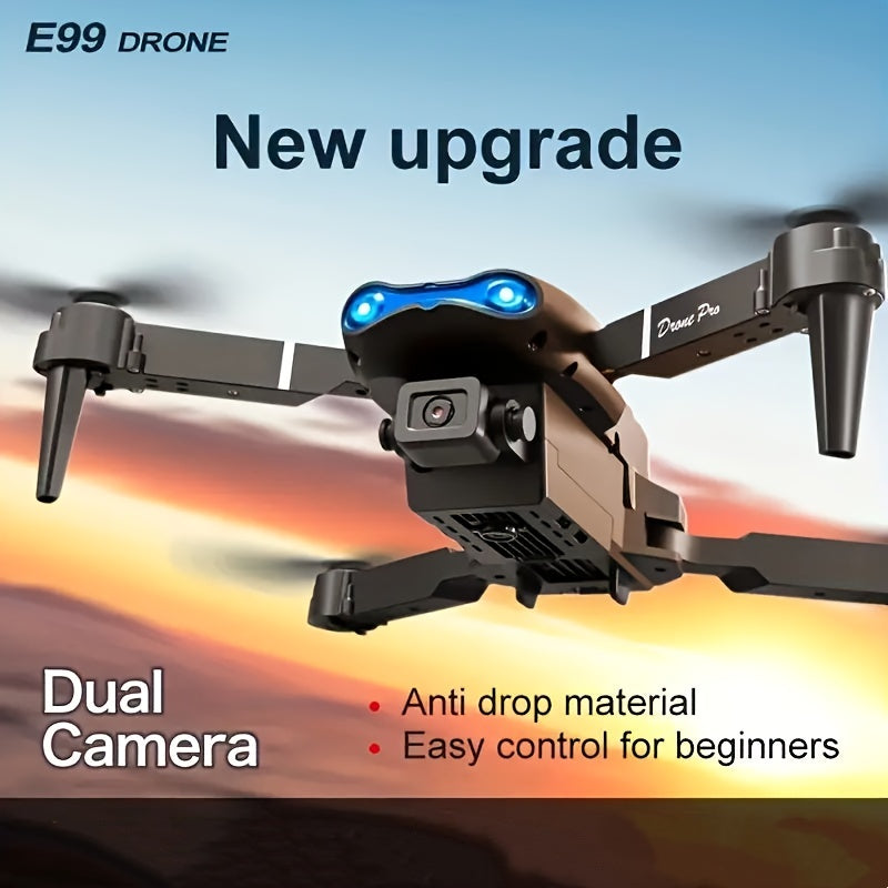 Riyufa E99 Dual Camera Drone with Wi-Fi, Remote Control - Indoor Flight Toy, Perfect for Beginners, Includes 3 Batteries & Mobile App - Ideal Gift for Halloween, Christmas, New Year, RIYUFA