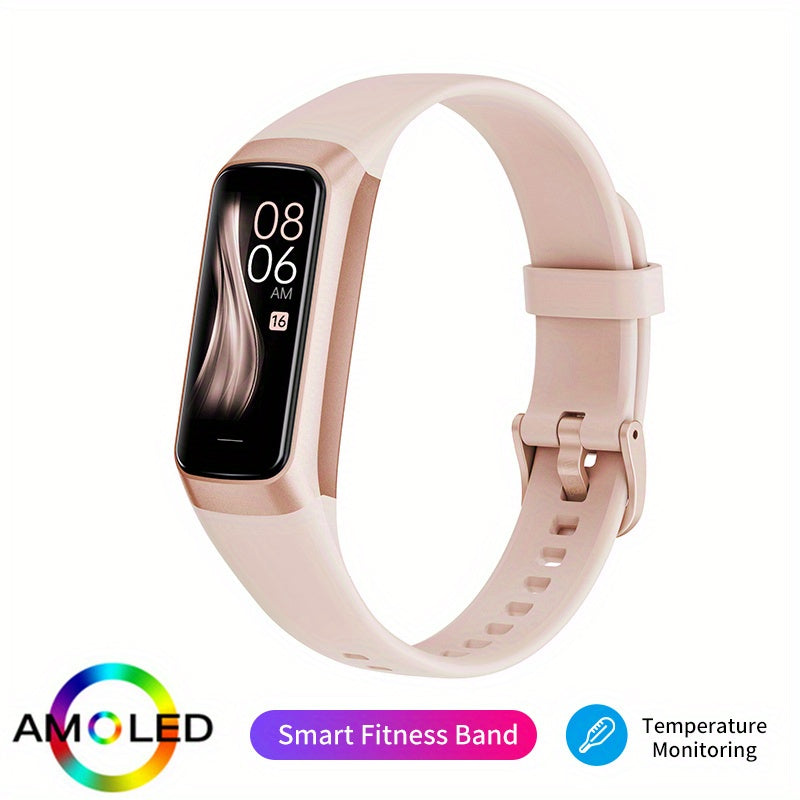 Fitness Smart Watch With Silicone Band, Waterproof Touch Screen Sports Smart Watch for Women & Men