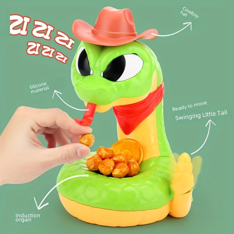 Hilarious Rattlesnake Game - Steal the Golden Coin Before He Strikes, Novelty Green Plastic Toy