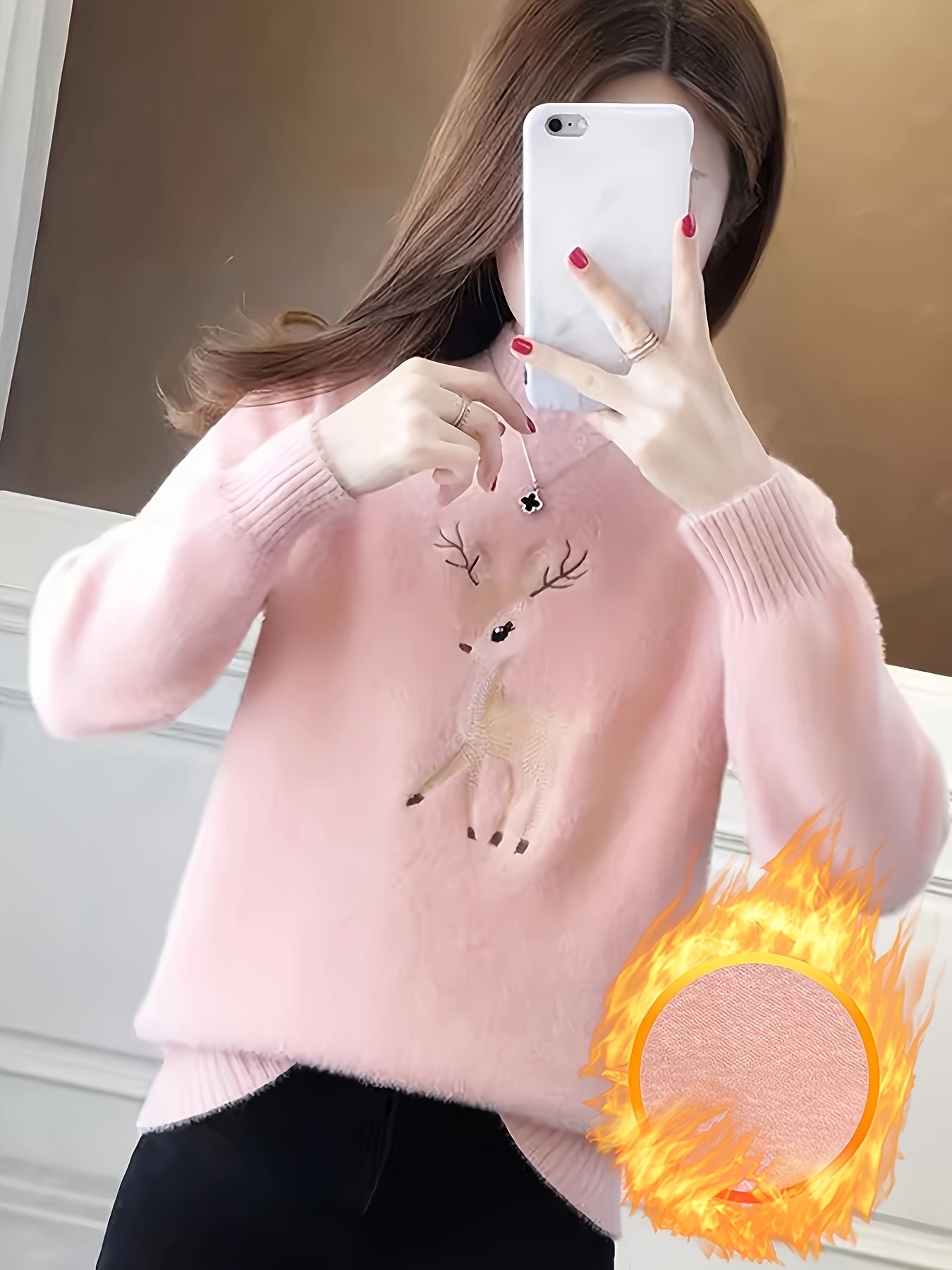 1pc YOUNG Style High Neck Long Sleeve Jersey Knit Fabric