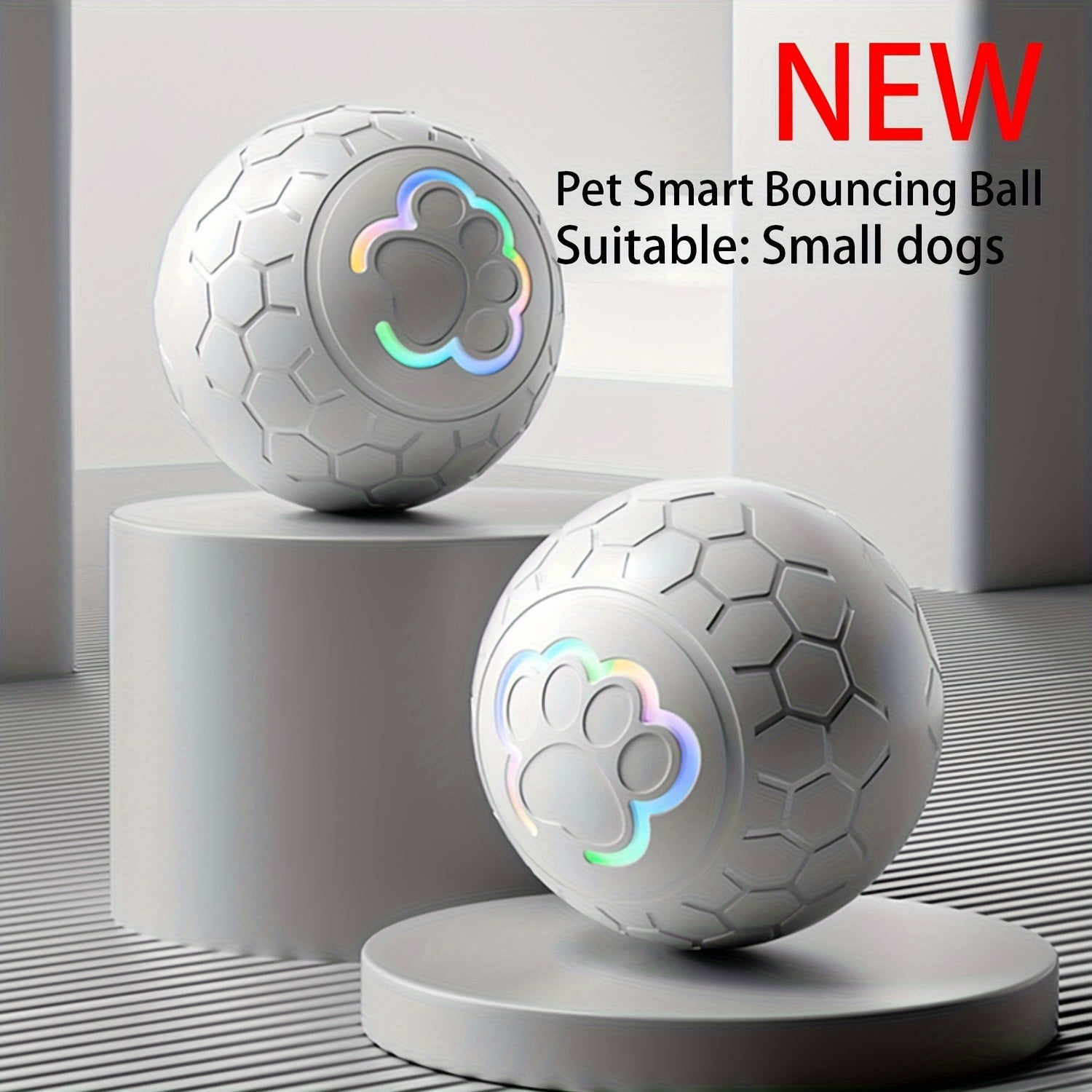 Interactive Pet Toy Ball - Rechargeable, Bite Resistant, Automatic Smart Bouncing Ball Christmas Gift