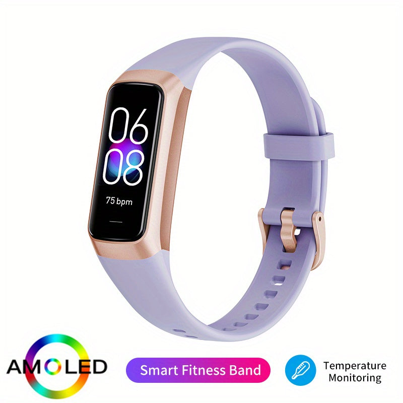 Fitness Smart Watch With Silicone Band, Waterproof Touch Screen Sports Smart Watch for Women & Men