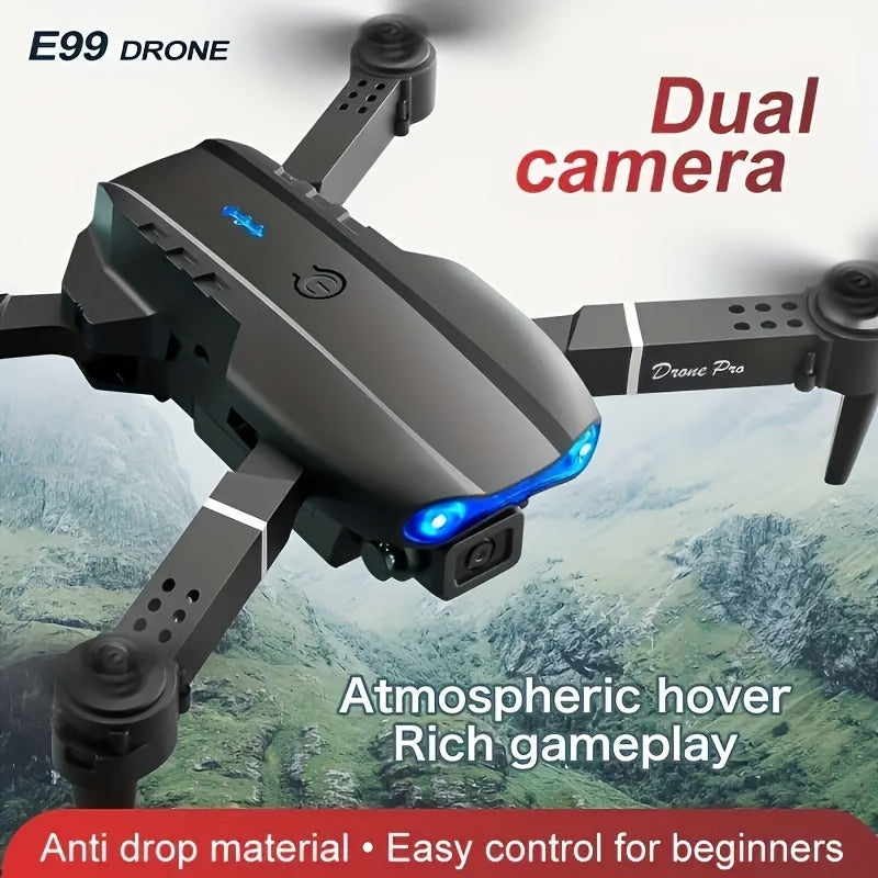 Riyufa E99 Dual Camera Drone with Wi-Fi, Remote Control - Indoor Flight Toy, Perfect for Beginners, Includes 3 Batteries & Mobile App - Ideal Gift for Halloween, Christmas, New Year, RIYUFA