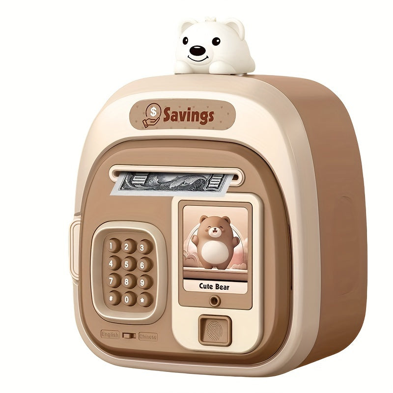 Youngsters' Musical Penny Bank with Fingerprint & Password Security - Smart Electric Savings Box, Novelty Toy Gift