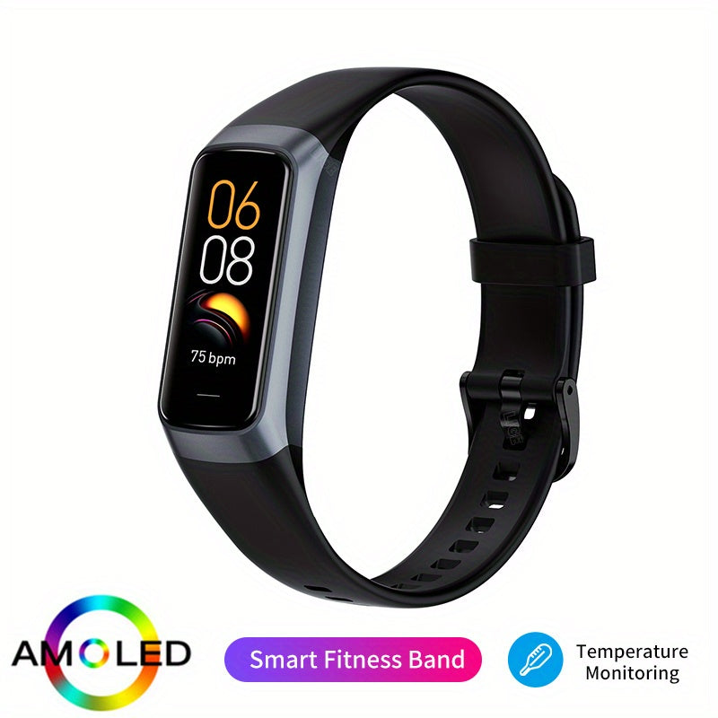 Fitness Smart Watch With Silicone Band, Waterproof Touch Screen Sports Smart Watch for Women & Men