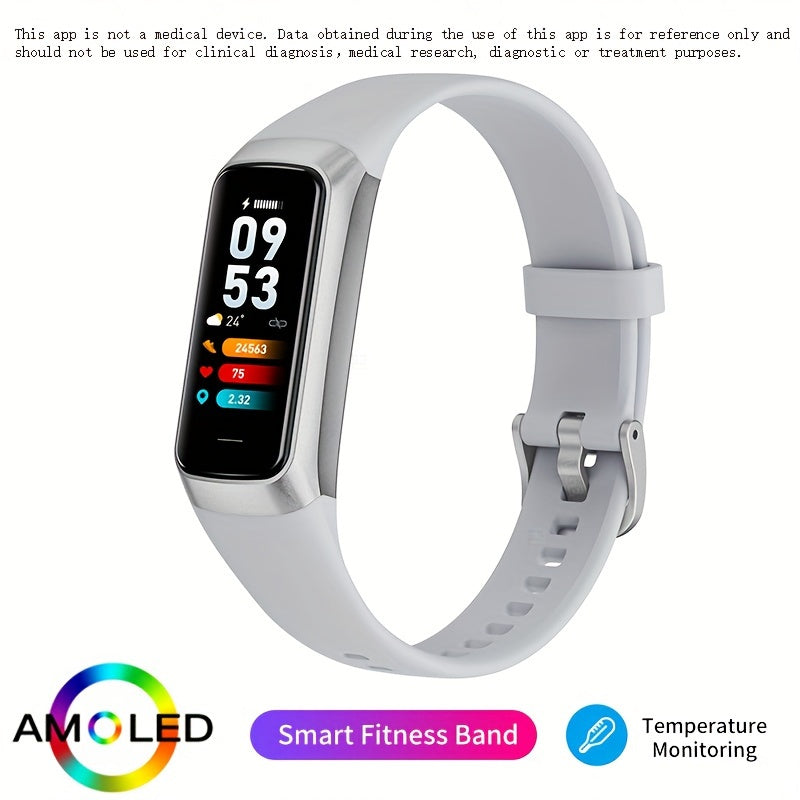 Fitness Smart Watch With Silicone Band, Waterproof Touch Screen Sports Smart Watch for Women & Men