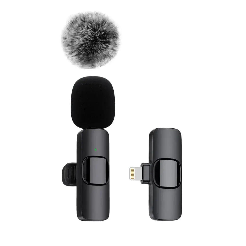 NEW Wireless Lavalier Microphone Audio Video Recording Mini Mic For iPhone Android Laptop Live Gaming Mobile Phone Microphone