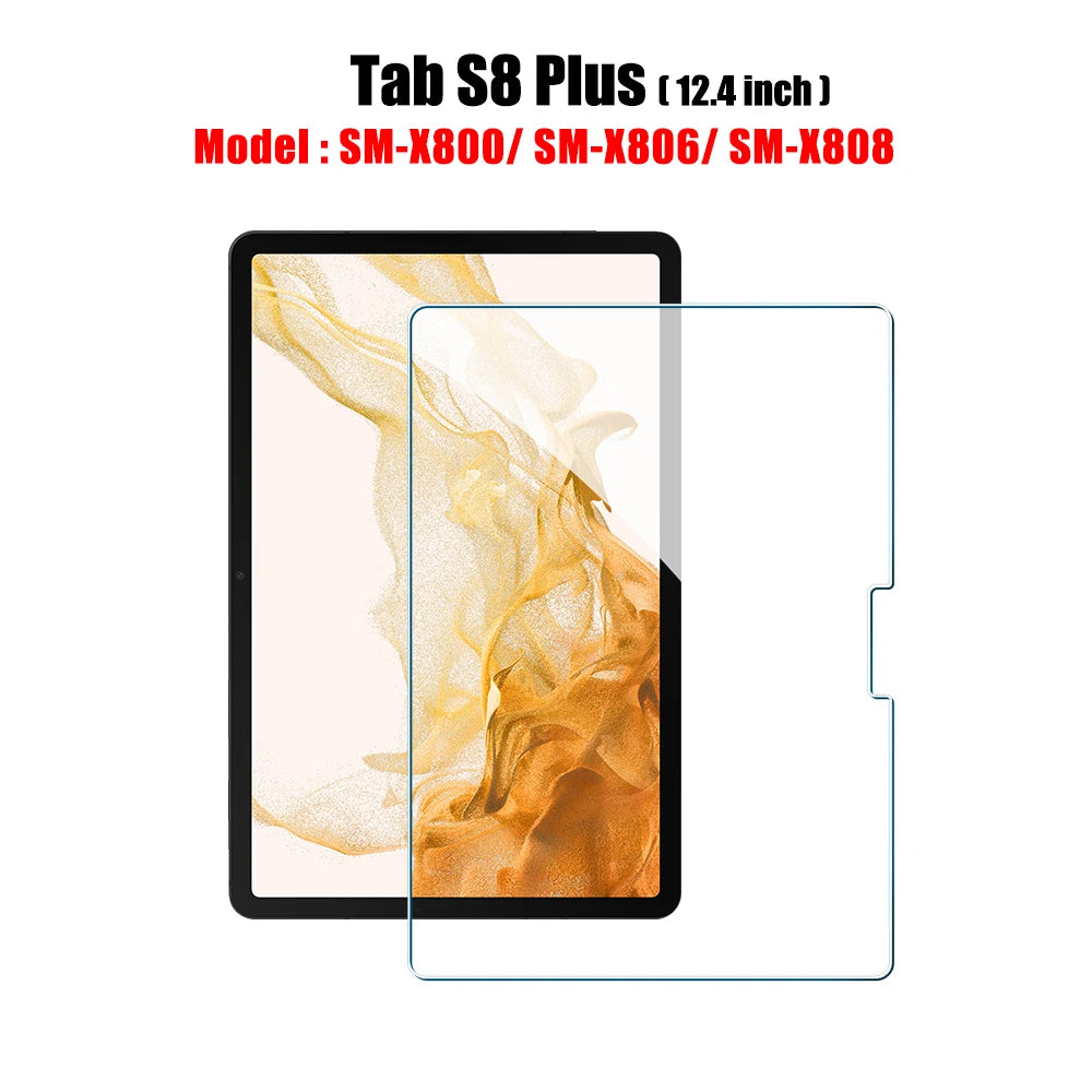 Tempered Glass Screen Protector For Samsung Galaxy Tab S6 Lite A9 Plus S8 S9 Plus Ultra S7 Fe S9 Fe 12.4 A8 Film