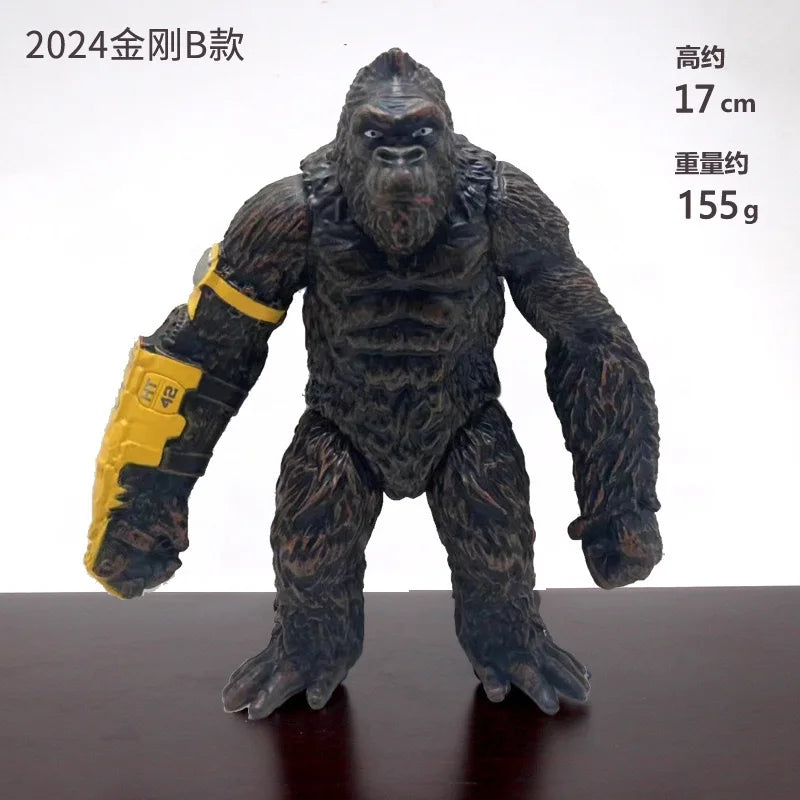 Godzilla VS King Kong Figure Action Anime Figurie Gulian Runaway Rabid Godzilla ABS Soft Glue Monster Doll Model Ornaments Toys