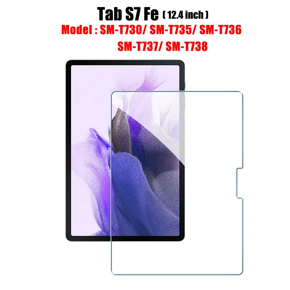 Tempered Glass Screen Protector For Samsung Galaxy Tab S6 Lite A9 Plus S8 S9 Plus Ultra S7 Fe S9 Fe 12.4 A8 Film