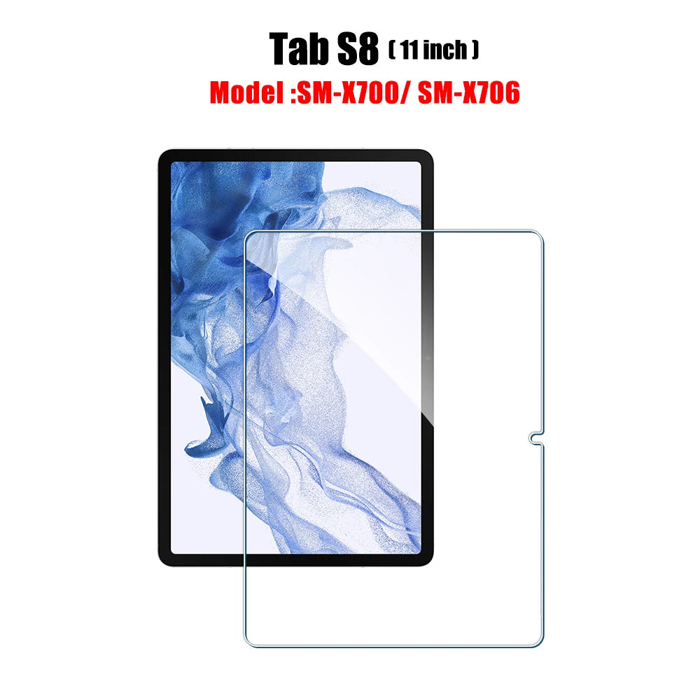 Tempered Glass Screen Protector For Samsung Galaxy Tab S6 Lite A9 Plus S8 S9 Plus Ultra S7 Fe S9 Fe 12.4 A8 Film