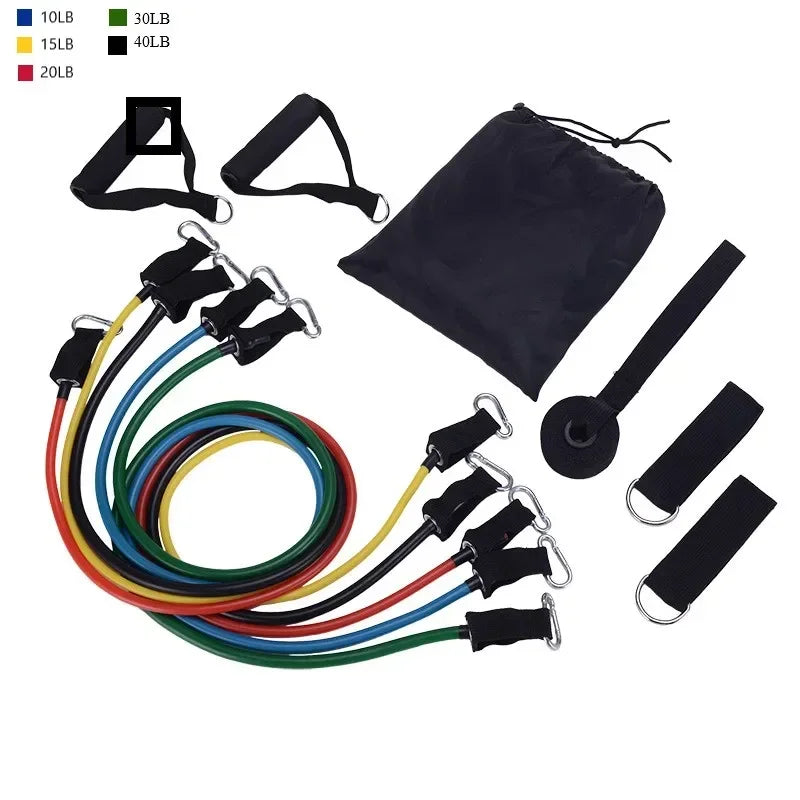 11 Piece Resistance Bands Set