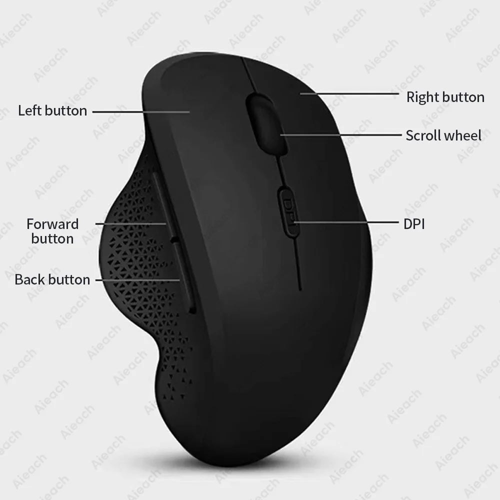 Dual Mode Wireless Mouse For Laptop/Notebook/Mac/Chromebook 1600 DPI Rechargeable Ergonomic Bluetooth Mouse For iPad/Tablet