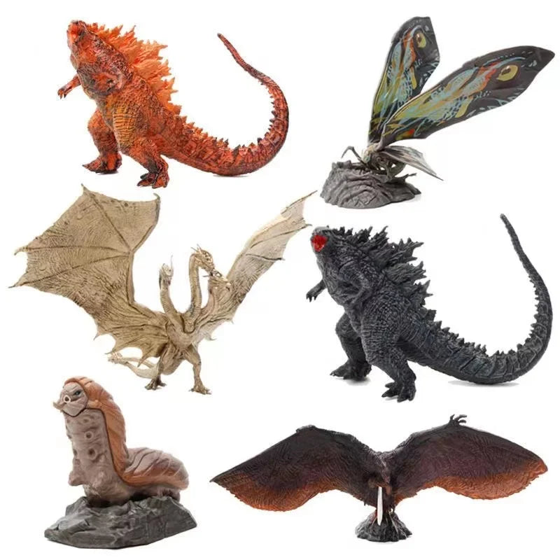 Godzilla VS King Kong Figure Action Anime Figurie Gulian Runaway Rabid Godzilla ABS Soft Glue Monster Doll Model Ornaments Toys