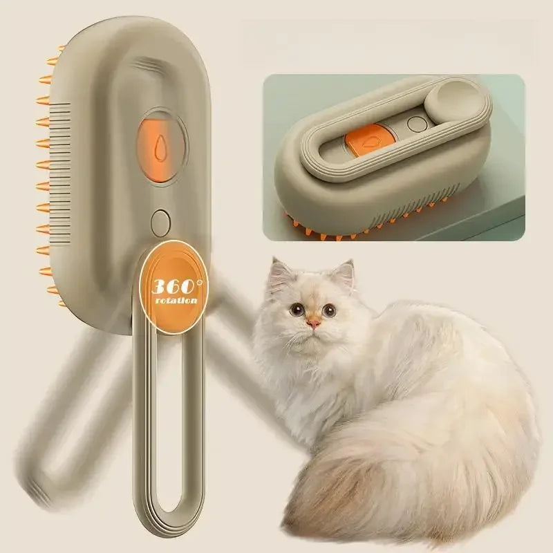 Pet Steam Brush Cat Dog Cleaning Steamy Spray Massage Beauty Comb 3 In 1 Hair Removal Grooming Supplies Pets Accessories