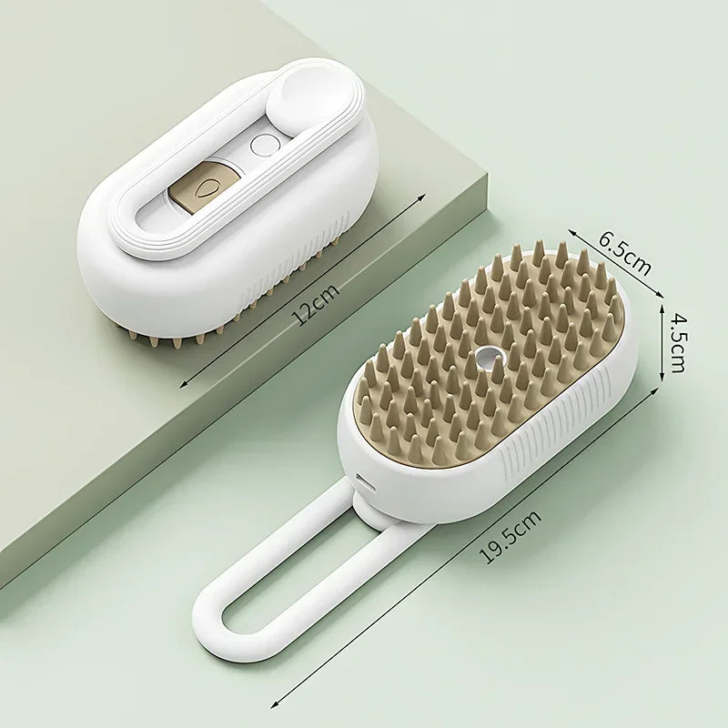 Pet Steam Brush Cat Dog Cleaning Steamy Spray Massage Beauty Comb 3 In 1 Hair Removal Grooming Supplies Pets Accessories