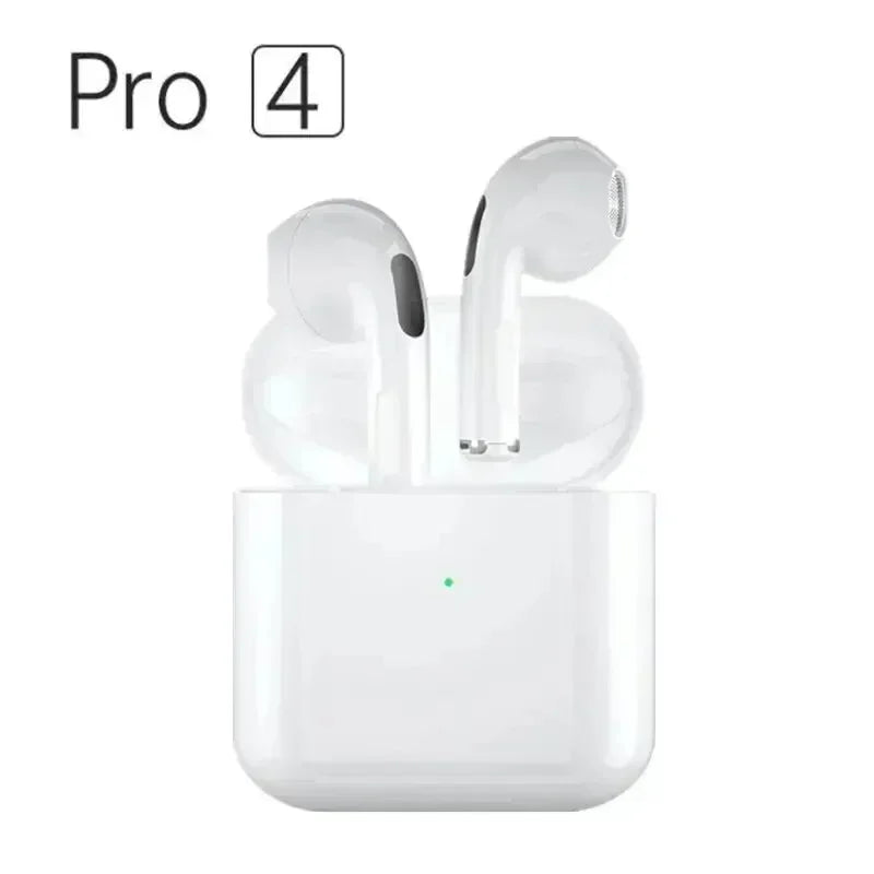 Pro 4 TWS Wireless Headphones Earphone Bluetooth Compatible 5.0 Waterproof Headset with Mic for iOS Android PC Gaming Earbuds