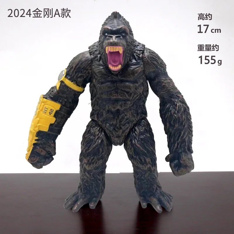 Godzilla VS King Kong Figure Action Anime Figurie Gulian Runaway Rabid Godzilla ABS Soft Glue Monster Doll Model Ornaments Toys