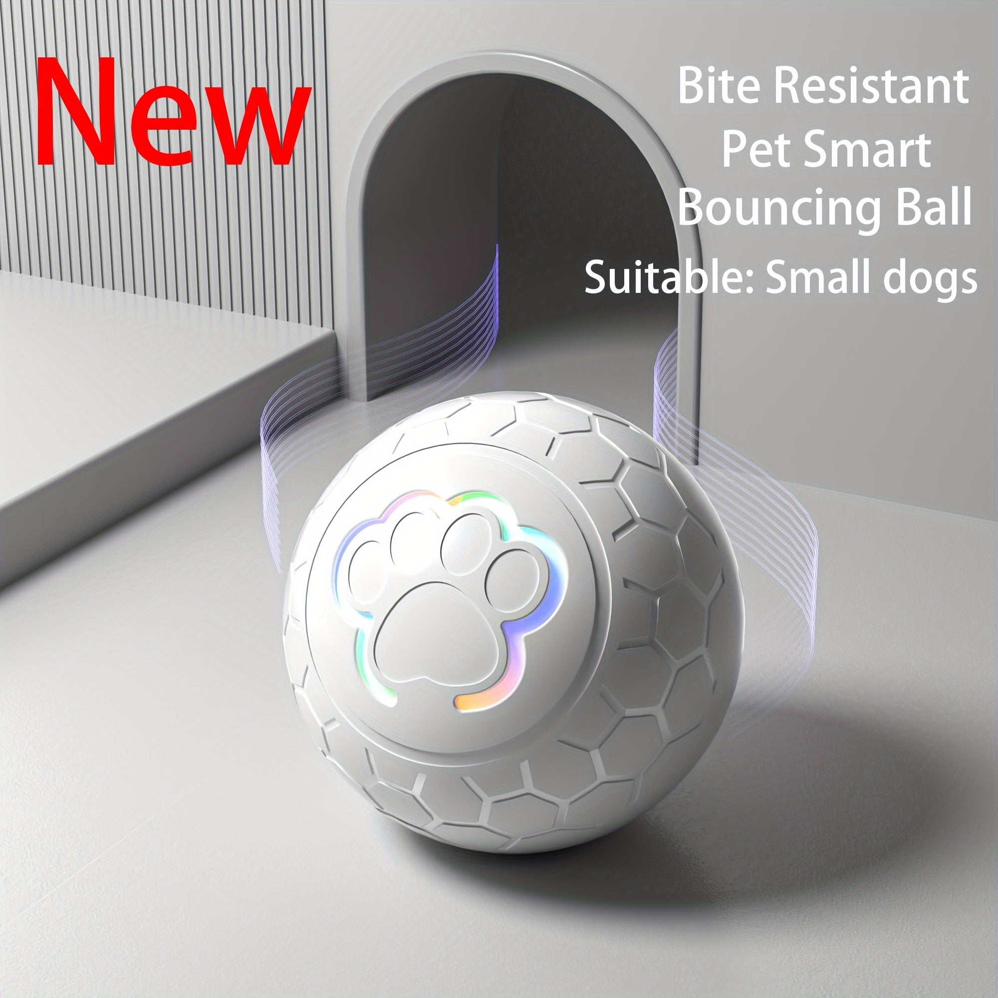 Interactive Pet Toy Ball - Rechargeable, Bite Resistant, Automatic Smart Bouncing Ball Christmas Gift