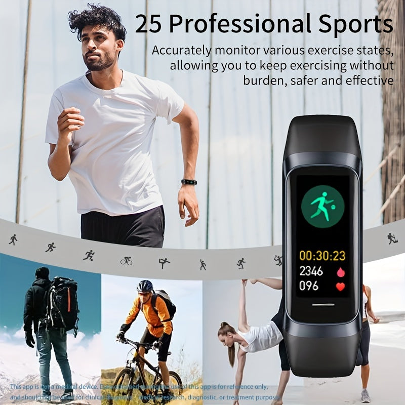 Fitness Smart Watch With Silicone Band, Waterproof Touch Screen Sports Smart Watch for Women & Men