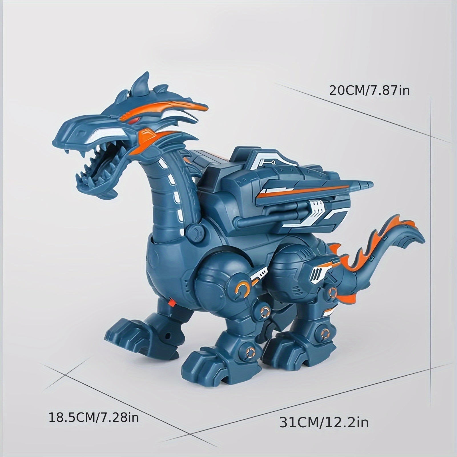 Electric Spray Mechanical Dinosaur 'S Mechanical War Dragon Can Breathe Fire Dinosaur Toy Simulation Model, Send Halloween, Christmas And Birthday Gifts