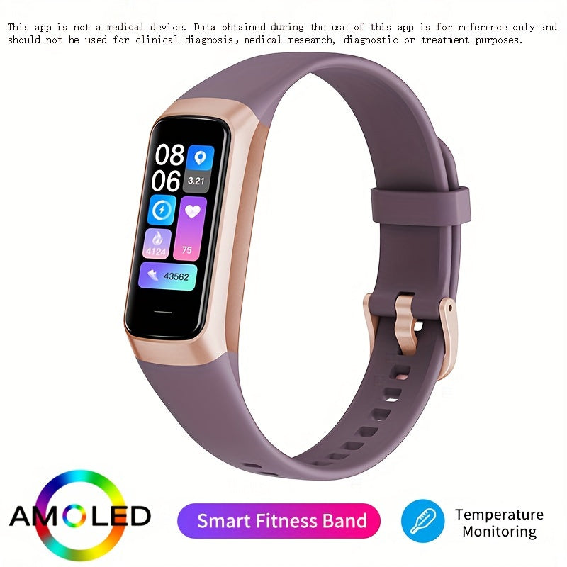 Fitness Smart Watch With Silicone Band, Waterproof Touch Screen Sports Smart Watch for Women & Men