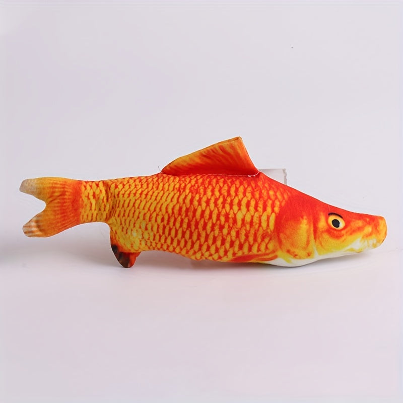 1pc Pet Cute Fish Design Cat Teaser Plush Toy