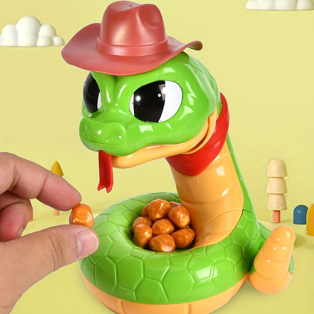 Hilarious Rattlesnake Game - Steal the Golden Coin Before He Strikes, Novelty Green Plastic Toy