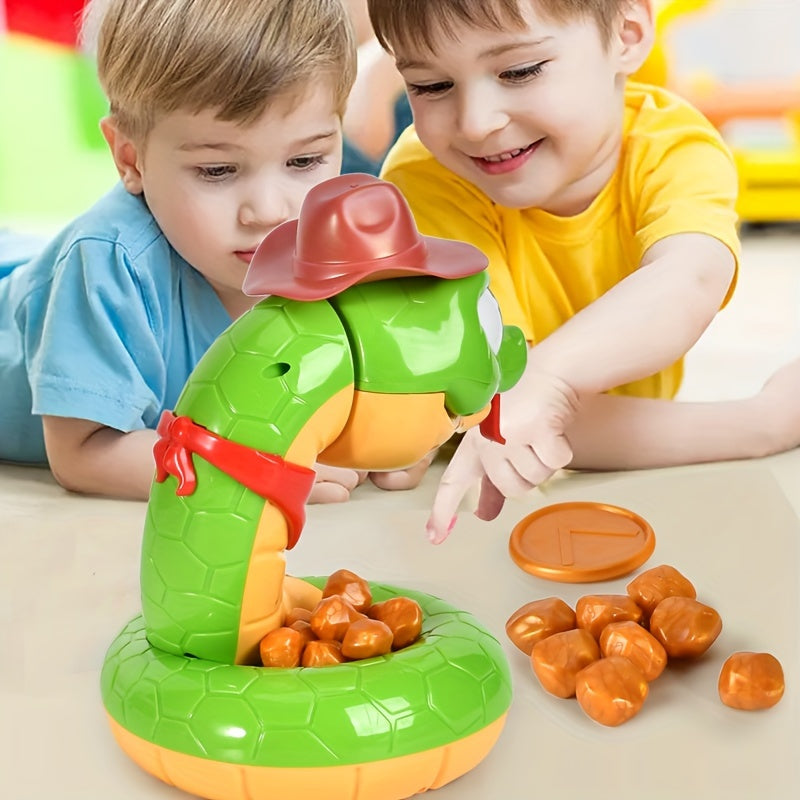 Hilarious Rattlesnake Game - Steal the Golden Coin Before He Strikes, Novelty Green Plastic Toy