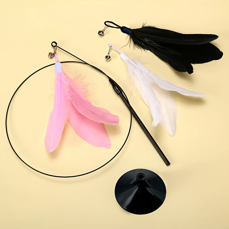 1pc Feather Cat Teaser Stick Toy