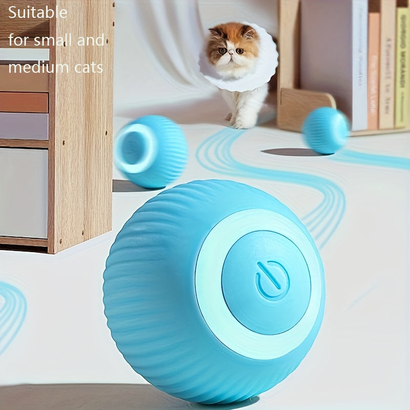 Interactive Electric Rolling Ball Cat Toy - Self-Moving And Smart - Perfect For Playful Kittens And Cats